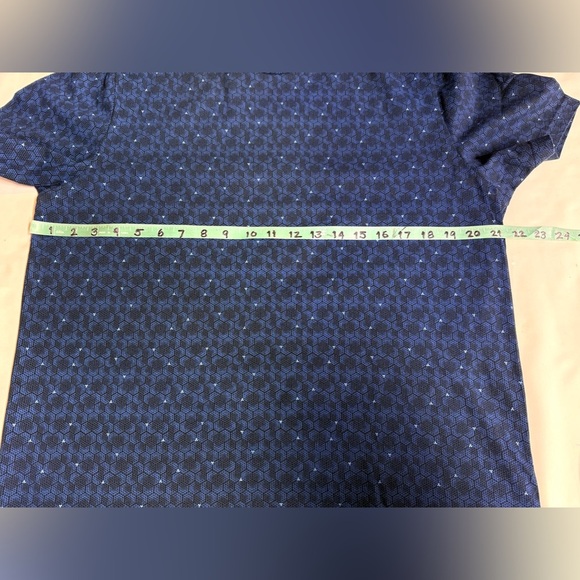 🛍️DALYDRESS Navy blue geometric print Men’s pullover size L. - Picture 11 of 12